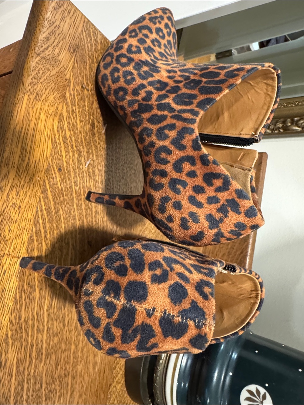 Jessica Simpson Leopard Print Stiletto Booties